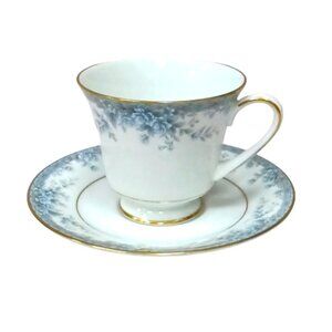 Vintage Noritake Philippines Avalon 3390 Footed Cup and Saucer